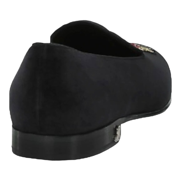 LANVIN Shoes Men's Size 12 Flaming Heart Leather & Velvet Smoking Loafers - Picture 5 of 9